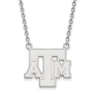 Sterling Silver Texas A&M U Large Pendant Necklace